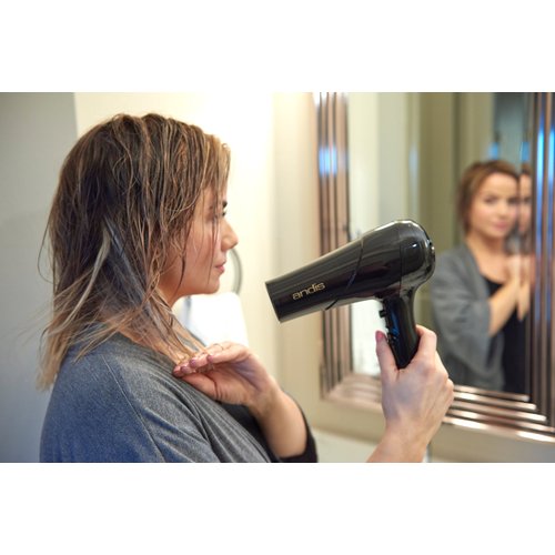 Andis 80695 1875-Watt Tourmaline Ceramic Ionic Styling Hair Dryer, Black