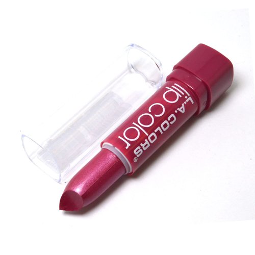 L.A. COLORS 1 Moisture Rich Lip Color [ CML524 Dusty Rose ] Lipstick Vitamin E Aloe Vera Lip Stick Balm Paint + Free Zipper Bag