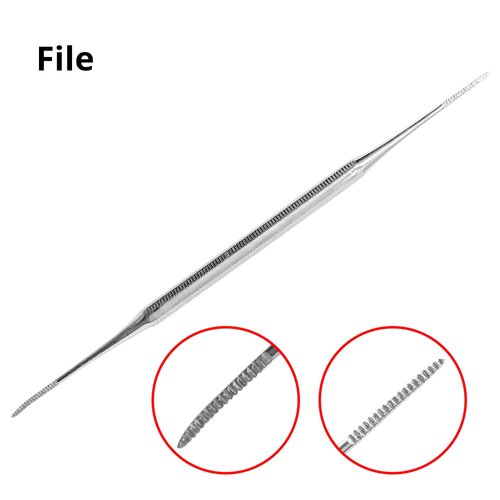 Kohm KP-7100 Ingrown Toenail Tool Kit, File & Lifter Set - Professional Grade, Stainless Steel, Ingrown Toe Nail Pedicure Tools, Podiatry Tools Blacks File and Under Nail Cleaner