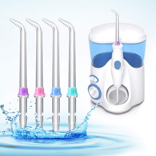 10 Pieces Replacement Tips Compatible with Waterpik Water Flosser WP-100, WP-100W, WP-260 and More, Includes Classic Jet Tips, Brush Tips and Pocket Tips