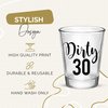 Dirty 30 Shot Glasses 30th Birthday Party Favors, Dirty Thirty Birthday Decorations for Her and Him, Reusable Drinking Cup, Set of 12 Party Favor Dirty 30 Birthday Gifts for Men or Women, 1.75 oz