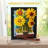 Allhero Sunflower Building Blocks Sets with Frame, 3D Sunflower Flower Bouquet Building Set for Boys Girls Age 6+, Adult, Gift for Mother's Day, Birthday, Christmas