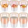 APLZGMG Basketball Hoop Snack Cups, 24 Sets Basketball Hoop Paper Treat Cups Basketball Party Supplies Disposable Treat Food Bowls Kids' Party Paper Cups for Basketball Themed Party Decorations