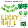 Geloar St. Patrick's Day Lucky One First Birthday Decorations for Boys Girls Saint Paddy's Day Theme Irish 1st Bday Four Leaf Clover Shamrock Foil Balloons Baby Shower March Birthday Party Supplies