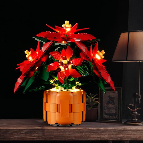 BRIKSMAX Light Kit for Lego Poinsettia -Innovative Led Lighting Compatible with Lego Icons 10370- Not Included Lego Set
