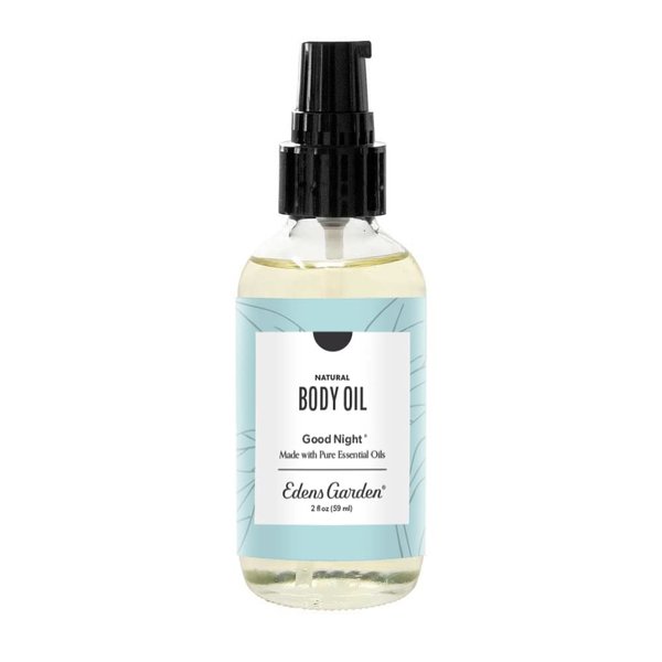 Edens Garden Good Night Bath & Body Oil Sleep Blend – Pure Essential Oils & Vitamin E for Moisturizing Dry Skin – Calming Aromatherapy After-Shower Scented Oil for Women & Men, 2 fl oz (59 ml)