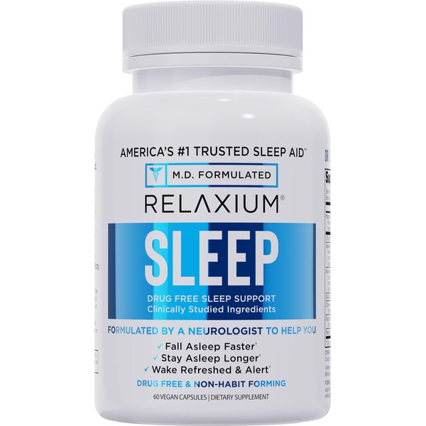 Relaxium Sleep Aid – Professional Strength Formula for Adults | 5mg Melatonin, Magnesium Glycinate, Valerest & Ashwagandha | Non-Habit Forming Sleep Support | 60 Capsules, 30-Day Supply