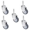 RILIDRI 2-Inch Caster Wheels, (Stem Diameter 8mm or 5/16", Length 38mm or 1.5") - Set of 5 Replacement Wheels for Shop-Vac, Furniture