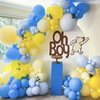 Blue and Yellow Balloons,60 Pcs 12 Inches Blue Yellow White Balloons Confetti Balloons for Socer Party Decoration Baby Shower Anniversary Birthday Wedding Party Decorations