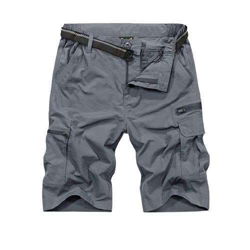 Jessie Kidden Mens Outdoor Casual Elastic Waist Lightweight Water Resistant Quick Dry Fishing Hiking Shorts (6222 Grey 36)