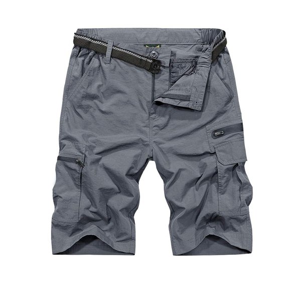 Jessie Kidden Mens Outdoor Casual Elastic Waist Lightweight Water Resistant Quick Dry Fishing Hiking Shorts (6222 Grey 36)