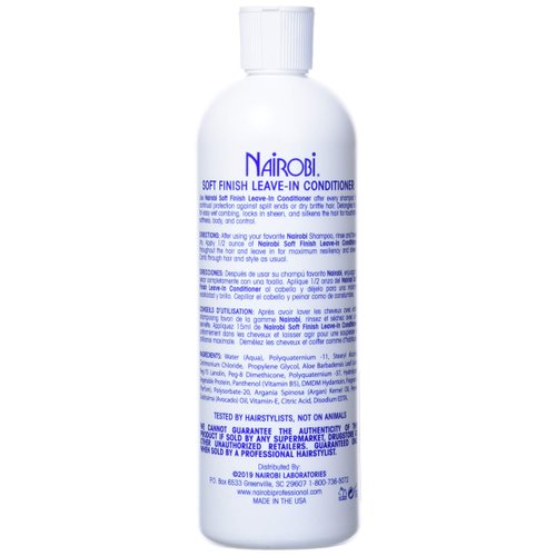 Nairobi Soft Finsh Leave-in Conditioner for Unisex, 16 Ounce