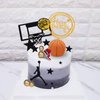 Lukinuo Basketball Cake Toppers 17pcs Basketball Theme Cake Decoration For Boys Men Basketball Birthday Party Supplies