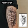 INKARTLINK Temporary Tattoos, Semi Permanent Tattoos, Adult Art Designs, Waterproof Temporary Tattoos, Party Favors, Tattoo Stickers Realistic, No Adhesive, Lasts 1-2 Weeks (Lion)