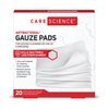 Care Science Sterile Gauze Pads, 20 ct, 2 X 2 | for Cleaning or Covering Wounds as Wound Dressing, Helps Prevent Infection