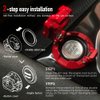 𝙊𝙧𝙞𝙜𝙞𝙣𝙖𝙡 | Tybasthe Push Start Button Cover, Car Engine Start Stop Button Cover Protector, Cool Car Accessories Interior Decor Sticker Motorcycle Key Ignition Switch Cover, Red