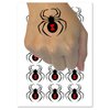 Black Widow Spider Temporary Tattoo Water Resistant Fake Body Art Set Collection - 15 2" Tattoos (1 Sheet)