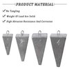 Pyramid Sinkers Fishing Weights Kit Bullet Fishing Weights Sinkers for Ocean Saltwater Surf Fishing Gear Tackle 1oz 2oz 3oz 4oz 5oz 6oz 8oz