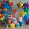 Red Blue Green Yellow Balloon Kit, Super M Game Balloon Red Blue Green Yellow Balloon 3 PCS Star Balloons for Kids Cartoon Video Game Theme Birthday Birthday Party Supplies