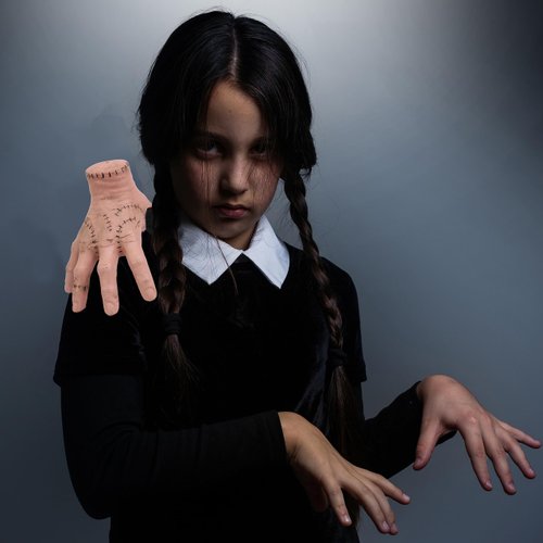 GiftExpress Wednesday Thing Hand Latex Realistic Cosplay Hand, Scary Props, Addams Hand Halloween Party Decorations