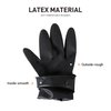 ThxToms 3 Pairs Hair Dye Gloves, Reusable Professional Hair Color Rubber Gloves for Home and Salon Black,Small