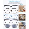 MODFANS 5-Pack Reading Glasses 1.0 Mens/Womens,Readers Comfort Spring Hinges,Sun Reader