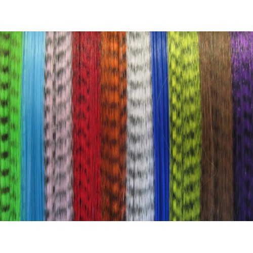 10 Synthetic Grizzly Feather Hair Extensions