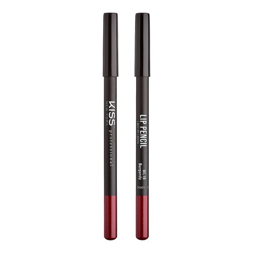 KISS New York Professional Slim Lip Pencil, Creamy Soft Lip Liner, Smooth Long-Lasting Rich Lip Color, Natural Lip Makeup, Water-Resistant Lip Crayon (Burgundy)