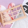DOITOOL 2Pcs 1: 12 Dollhouse Window Frame Dollhouse Miniature Furniture Mini Wooden Window Frame DIY Dollhouse Bedroom Accessories, 3.3 x 4.5inch