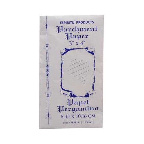 AzureGreen Fortune Telling Toys Spell Writing Parchment Paper 12 Pack 3" x 4"