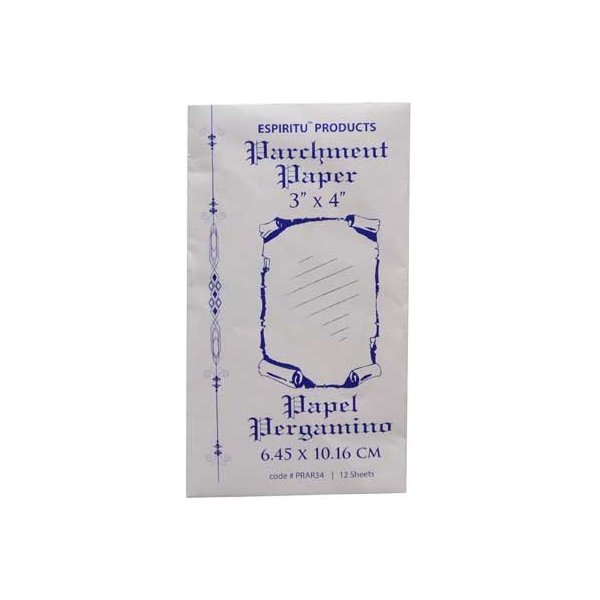 AzureGreen Fortune Telling Toys Spell Writing Parchment Paper 12 Pack 3" x 4"