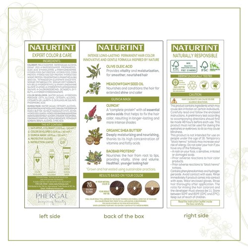 Naturtint Permanent Hair Color 7G Golden Blonde (Pack of 1), Ammonia Free, Vegan, Cruelty Free, up to 100% Gray Coverage, Long Lasting Results