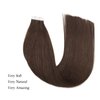 ABH AmazingBeauty Hair Semi-permanent Tape Attached Real Remi Remy Human Hair Extensions Tape in 50g 20pcs Invisible Seamless Reusable Skin Weft Dark Brown Color 2 18 Inch