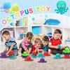 Spectabilis Octopus Pop Fidget Toy 2 Packs, Sensory Squishy Toys Flip It Relieve Anxiety, Lovely Pop Keychains Popits for Boys Kids Adults，Baby Bath Tub Toys, Red & Pueple