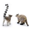 Gemini&Genius Raccoon Lemur Animal Action Figure Toy Set for Kids, Realistic and Details Wild Life Procyon Lotor Animal Toy Figurines for Kids Educational, Cake Toppers, Party Supplies (2 Friends)