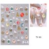 Christmas Nail Art Stickers Decals Christmas Crystal Ball Nail Stickers Winter Snowman Snowflakes Xmas Tree Design Christmas 5D Embossed Nail Decals Manicure Supplies for Holiday Nail Art Decorations
