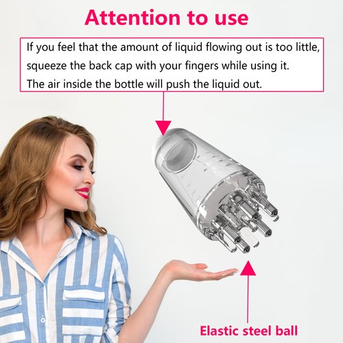 Hair Growth Oil Applicator Bottle With Scalp Massager Comb - Ball-Tip Dispenser for Easy Application and Scalp Massage