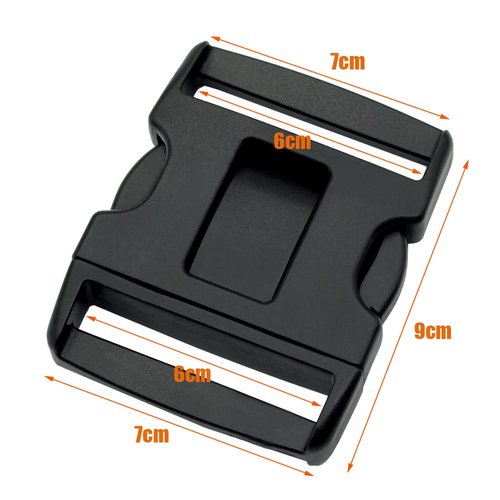 ROCOTACTICAL 2.25" Tri-Release Buckle Set, Plastic Duty Belt Buckle, Replacement Buckle System for 2-1/4in Duty Belt, 2-Pack, Black