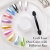 Born Pretty Silver Chrome Nail Powder Super Glossy Mirror Effect Metallic Nail Powder Nail Glitter Manicure Pigments for Nail Art Design