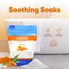 Turmeric Bath Salt 32 Oz Epsom Salt with Essential Oils Turmeric, Cinnamon, Orange Plus Vitamin C in BPA-Free Pouch with Easy Press-Lock Zipper | Natural Bath Soak to Relieve & Soothe | Made in USA