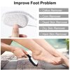 4 Packs Foot Pumice Stone Brush Callus Remover, Beomeen 2 in 1 Foot Shower Pedicure Scrubber with Handle, Foot File with Dense Bristles for Deep Cleansing and Exfoliation, Dry Skin Removal
