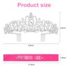 CAVETEE "Birthday Girl" Sash and Rhinestone Tiara Set, Hot Pink Birthday Sash and Birthday Crown Happy Birthday Decorations for Gift Birthday Girl Sash for Party Cake Topper
