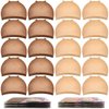 MORGLES Wig Caps, 20pcs Wig Caps For Women Stocking Caps For Wigs Stretchy Wig Caps Brown & Light Brown Wig Cap for Lace Front Wig