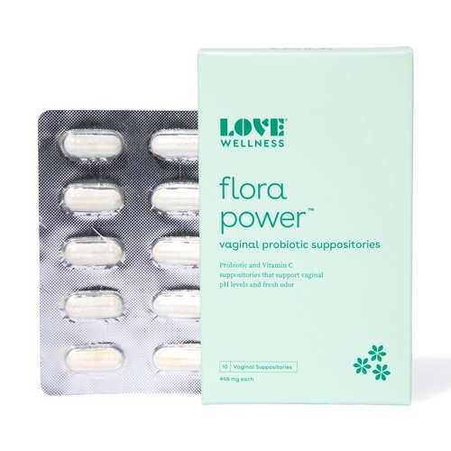 Love Wellness Vaginal Probiotic Suppositories, Flora Power | Fast-Acting Probiotic Strains &amp; Vita...