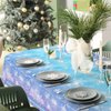 3 Pcs Snowflake Tablecloth, Snowflake Birthday Party Decorations Blue White Snowflake Disposable Plastic Rectangle Table Cover Winter Wonderland Snowflake Theme Birthday Party Supplies 70"x 43"