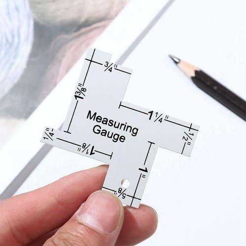 Silver Mini Sewing Measuring Gauge Metal Seam Gauge Sewing Ruler Sewing Knitting Tool Sewing Accessories for DIY Sewing Craft(B) Sewing Rulers