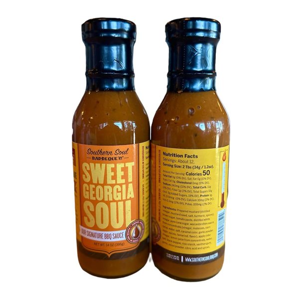 Southern Soul Barbeque BBQ Sauce - Award Winning BBQ Sauce from the South's Best BBQ (Sweet Georgia Soul, One 14oz Bottle)