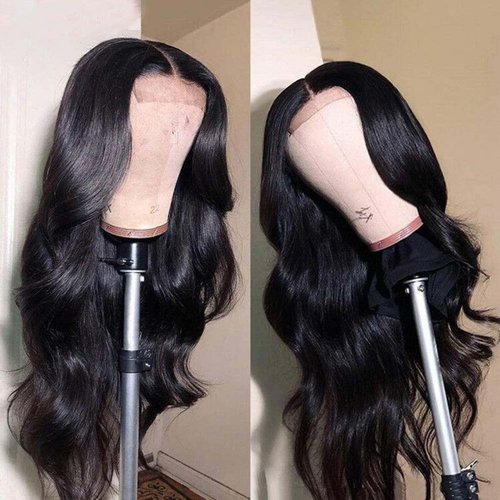 VTAOZI Body Wave Lace Front Wigs Human Hair Pre Plucked for Black Women 4x4 Lace Closure Wigs Human Hair 180% Density Brazilian Glueless Wigs Human Hair 18 Inch