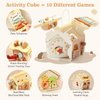 let's make Wooden Activity Cube 10-in-1 Montessori Toys Multi-Functional House Educational Toys Sensory Learning Activity Cube for Toddlers Babies 1st Birthday Gift