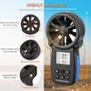 Holdpeak 866A Anemometer HVAC, Pro CFM Air Flow Meter for Wind Speed Temp Humidity Dew Point Airflow Measuring Device, Handheld Wind Gauge Meter with USB